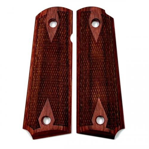 1911 Grip Rosewood Laminate Double Diamond Checkered Border