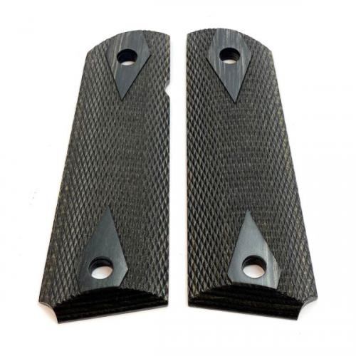 1911 Grip Charcoal Laminate Double Diamond Checkered