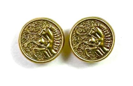 Colt Factory Grip Medallions. 150 Yr. Anniversary Horse Head Medallions Bronze Antique