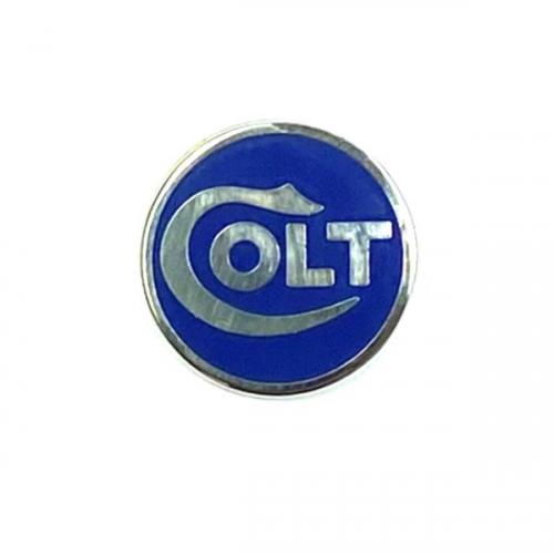 Colt Medallion/Cloisonne Blue and Silver 5/8