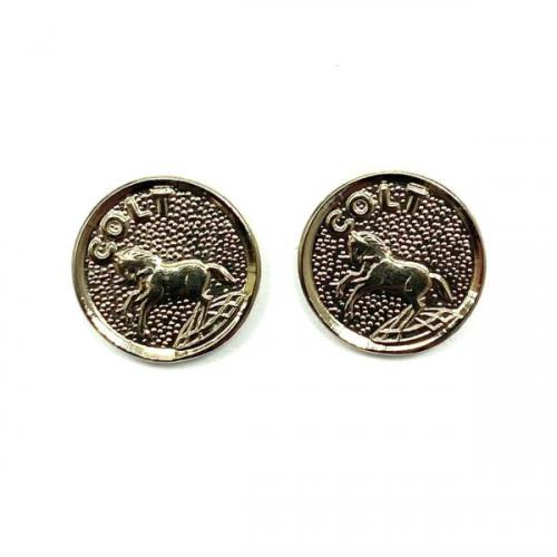 Colt Factory Original Silver Rampant Stallion Medallions Short Post