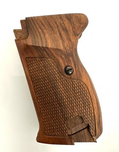Walther P-38 Walnut Checkered Thumbrest Grip