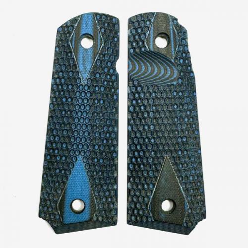 1911 G10 Grip Honeycomb Blue Black Second ***