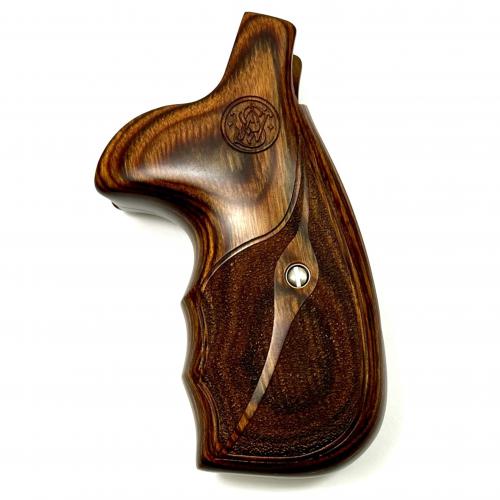 Smith and Wesson N Frame Revolver Grips Round Butt Cocobolo S&W Logo