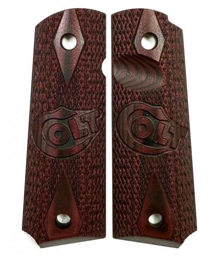 1911 Colt Grip Double Diamond Black Cherry G10 