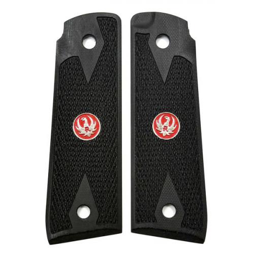 Ruger MKIV 22/45 G10 Grip Black with Medallion