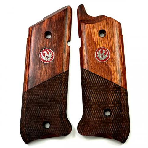 Ruger MKIV Cocobola Laminate Half Checkered Grip Extra Cut
