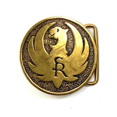 Ruger SR Solid Brass Logo Belt Buckle Vintage