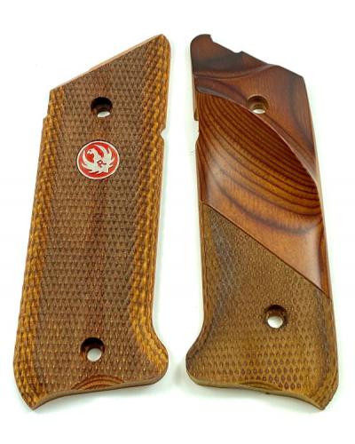 Ruger MKIV Thumbrest Cocobola Laminate Grips Medallion Right Hand